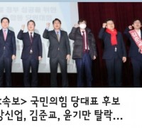 <속보>   국민의힘 당대표 후보 강신업, 김준교, 윤기만 탈락