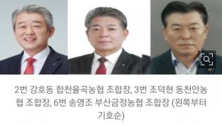강호동후보 우세속에 전개중인 치열한 농협회장 선거3파전