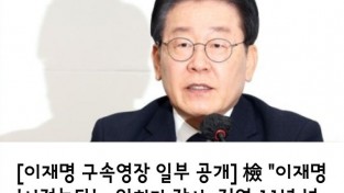 <이재명 구속영장 일부 공개>