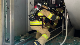 창원소방본부, 신규 소방공무원 실제 화재진압 대응 훈련