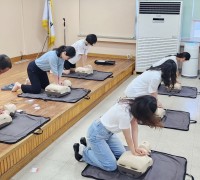 의창소방서, 사화초등학교 교직원 심폐소생술교육