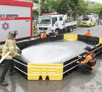 마산소방서, 전기차 화재 대응 훈련